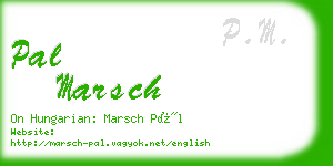 pal marsch business card